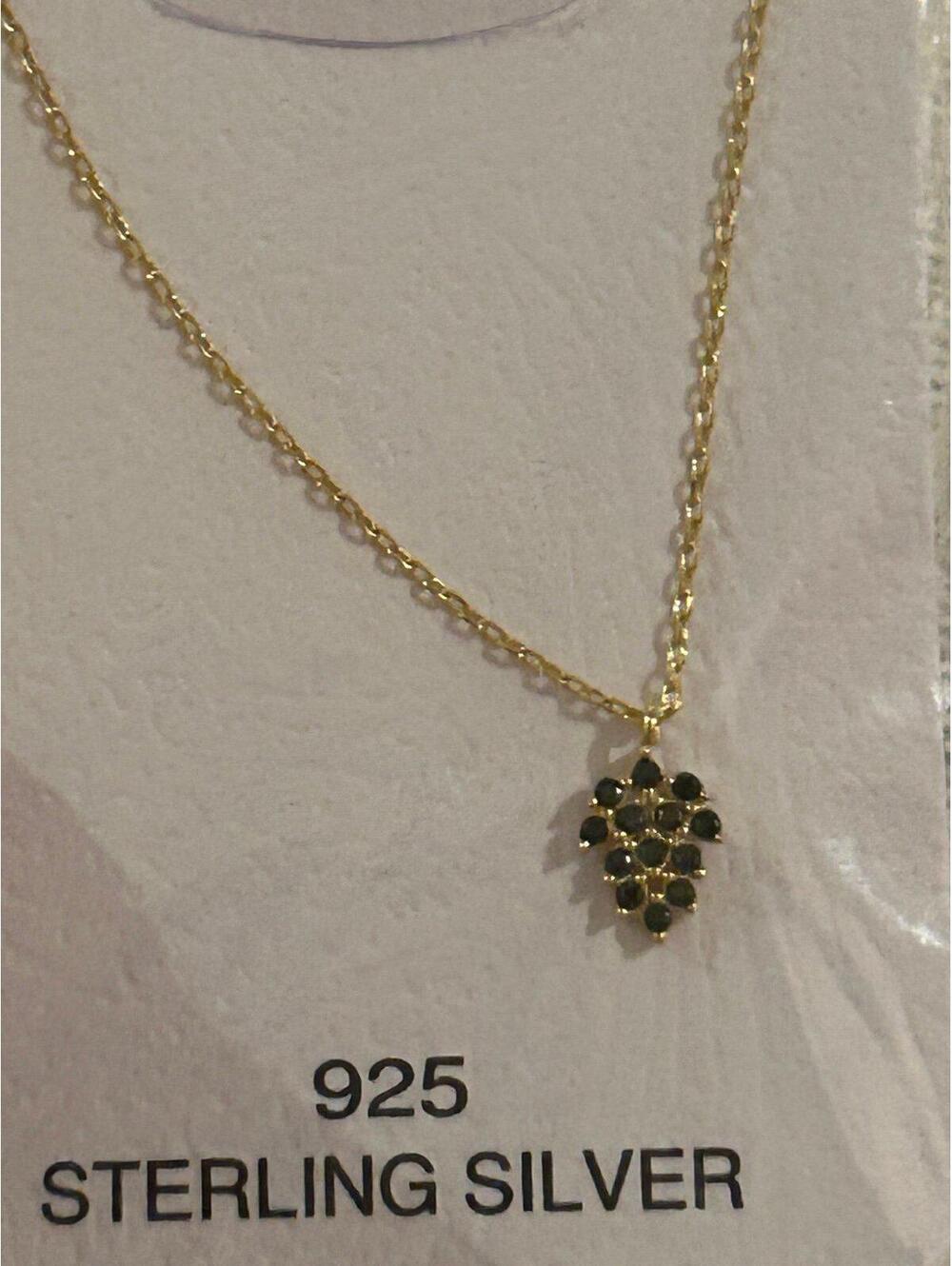 Lot b309 925 sterling silver  gold tone necklace pendant